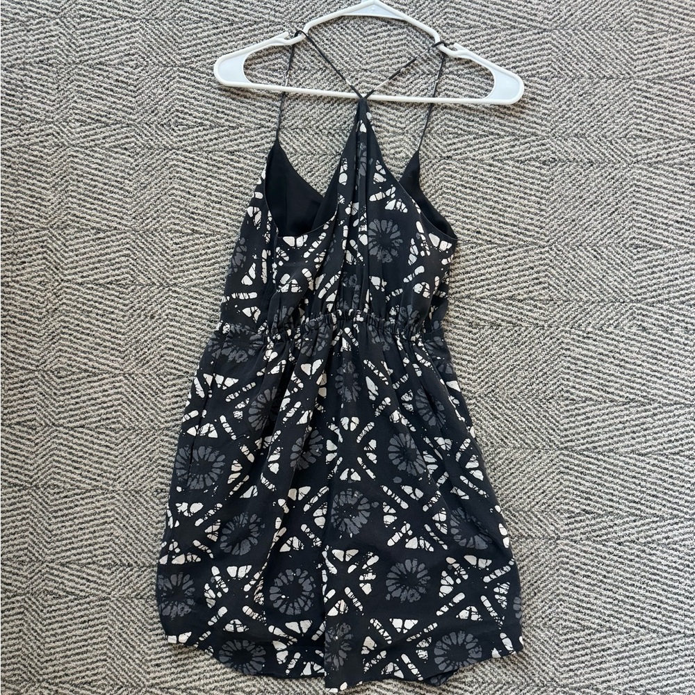 Madewell Black and White Floral Slip Silk Dress Size XS - Picture 4 of 7